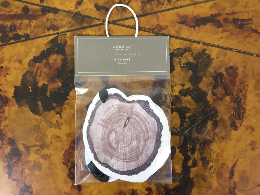 JUST ADDED - Silverplate College Bowl Trophy, NEW Cypress Cement Container, (4) NEW Ticket Sets Weekend Away, Breakfast In Bed, New Southern Cal Historic Postcards, (6) NEW Sets Of Gift Tags, Brass Heart And Various Trays [Photo 22]