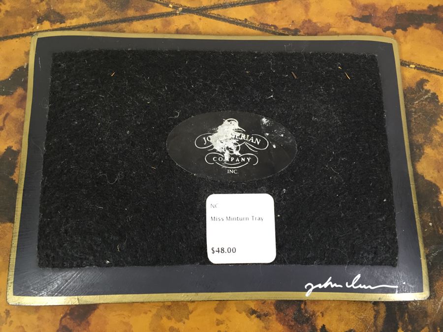 JUST ADDED - Silverplate College Bowl Trophy, NEW Cypress Cement Container, (4) NEW Ticket Sets Weekend Away, Breakfast In Bed, New Southern Cal Historic Postcards, (6) NEW Sets Of Gift Tags, Brass Heart And Various Trays [Photo 36]