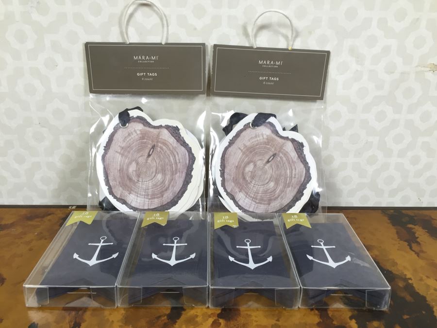 JUST ADDED - Silverplate College Bowl Trophy, NEW Cypress Cement Container, (4) NEW Ticket Sets Weekend Away, Breakfast In Bed, New Southern Cal Historic Postcards, (6) NEW Sets Of Gift Tags, Brass Heart And Various Trays [Photo 18]