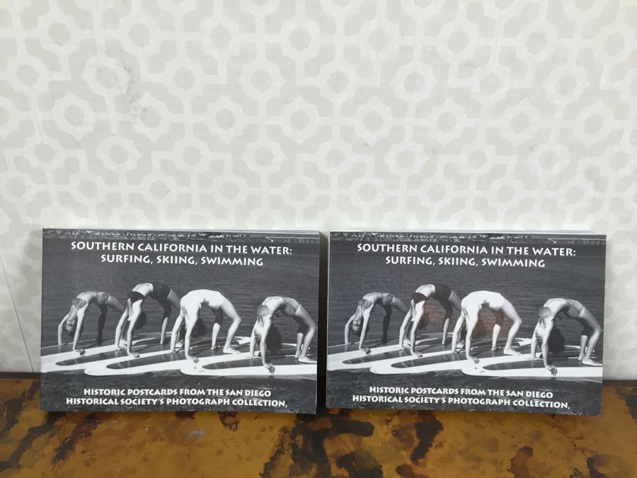 JUST ADDED - Silverplate College Bowl Trophy, NEW Cypress Cement Container, (4) NEW Ticket Sets Weekend Away, Breakfast In Bed, New Southern Cal Historic Postcards, (6) NEW Sets Of Gift Tags, Brass Heart And Various Trays [Photo 10]