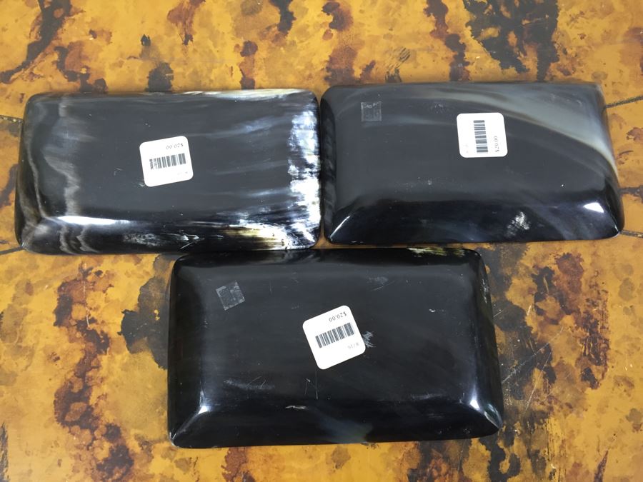 JUST ADDED - Silverplate College Bowl Trophy, NEW Cypress Cement Container, (4) NEW Ticket Sets Weekend Away, Breakfast In Bed, New Southern Cal Historic Postcards, (6) NEW Sets Of Gift Tags, Brass Heart And Various Trays [Photo 30]