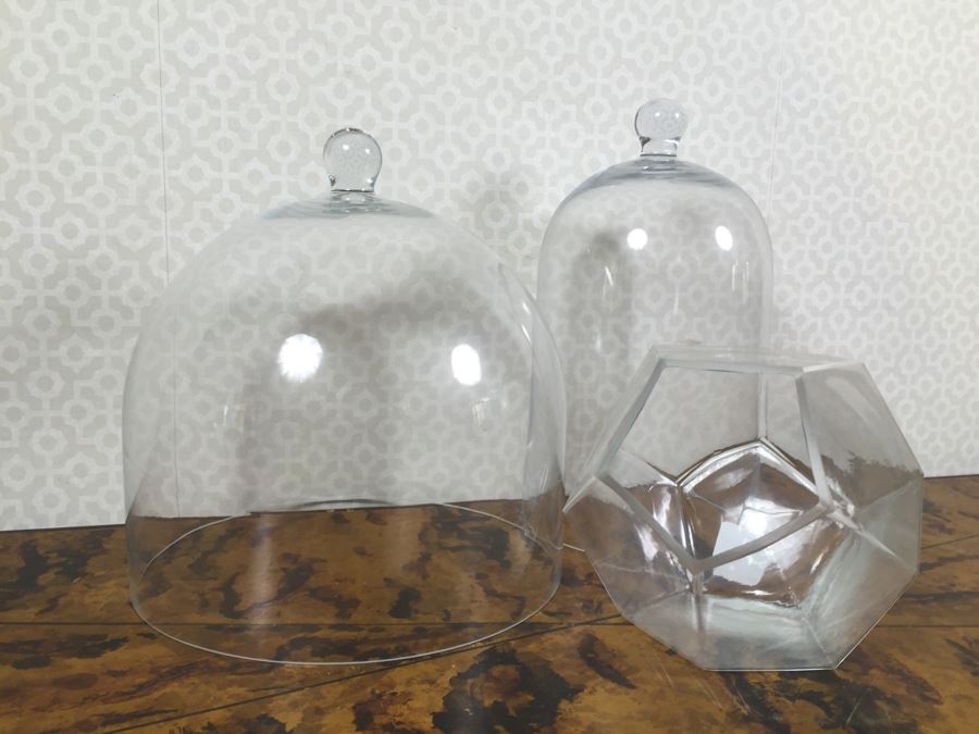 JUST ADDED - (2) Glass Domes And (1) Glass Bowl [Photo 3]