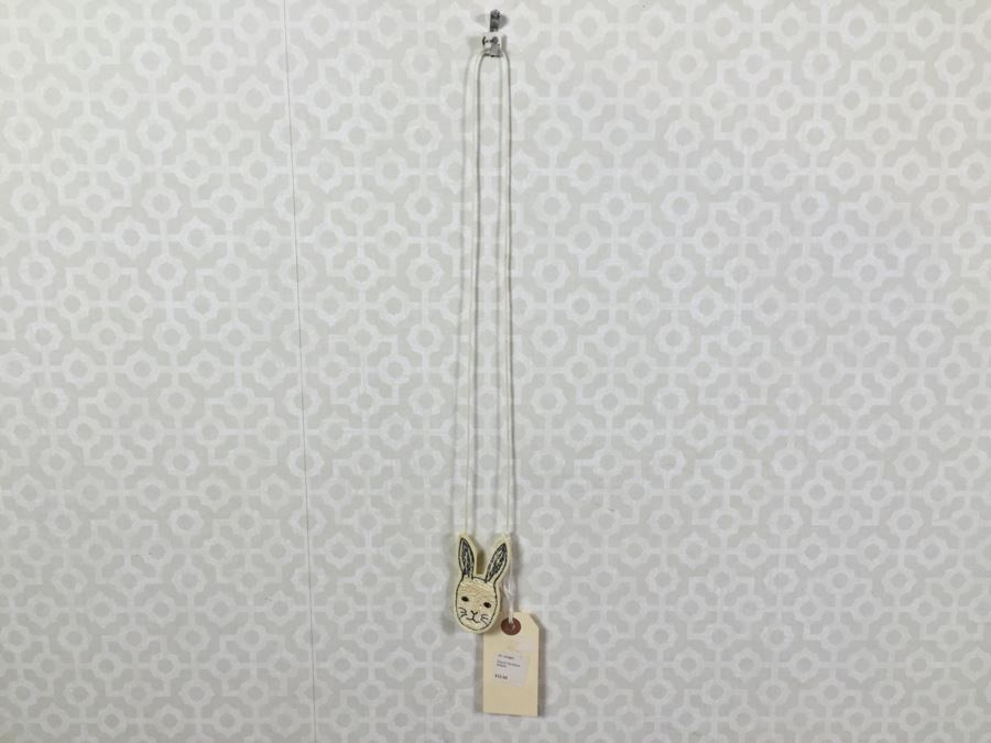 JUST ADDED - Meri Meri Bunny Rabbit Backpack, Rabbit Pouch Necklace Coral & Tusk And (3) Coral & Tusk Stitched Whales  [Photo 6]