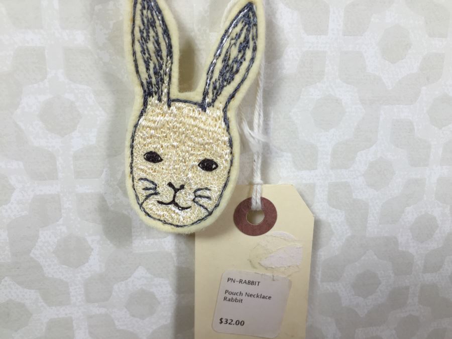 JUST ADDED - Meri Meri Bunny Rabbit Backpack, Rabbit Pouch Necklace Coral & Tusk And (3) Coral & Tusk Stitched Whales  [Photo 7]