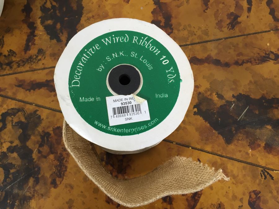 JUST ADDED - Pulley, (2) Glass Bowls, Collection Of Vintage Keychains, Rope On Spools And Collection Of Various Ribbons [Photo 6]