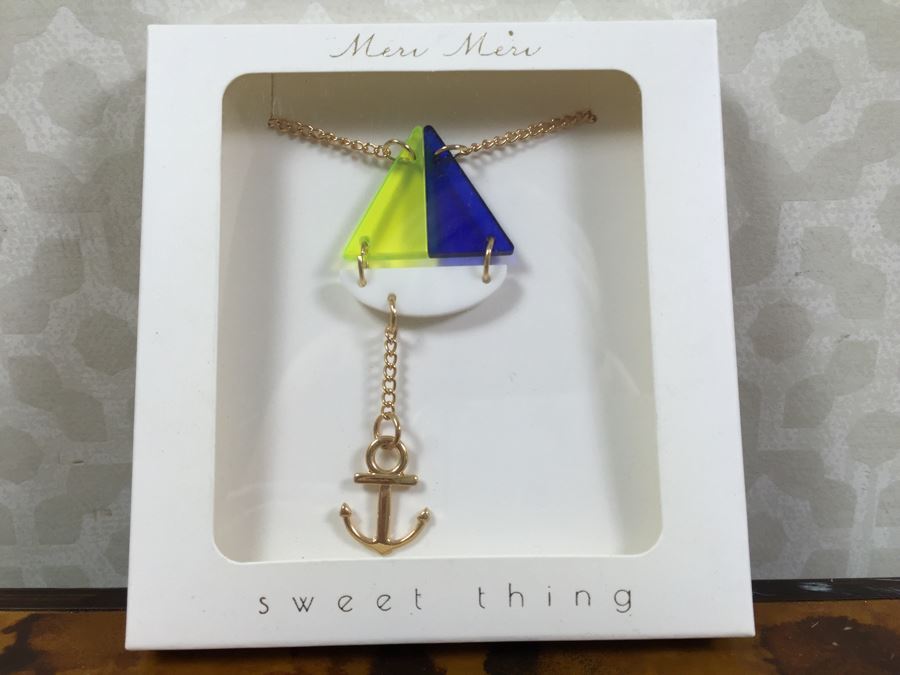 JUST ADDED - (12) NEW Meri Meri Necklaces Hello, Yay, Rainbow, Sailboat, BFF Retails $120 [Photo 7]