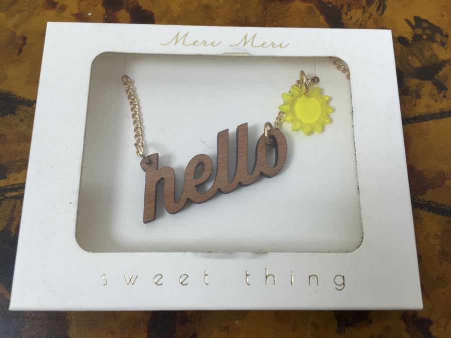 JUST ADDED - (12) NEW Meri Meri Necklaces Hello, Yay, Rainbow, Sailboat, BFF Retails $120 [Photo 14]