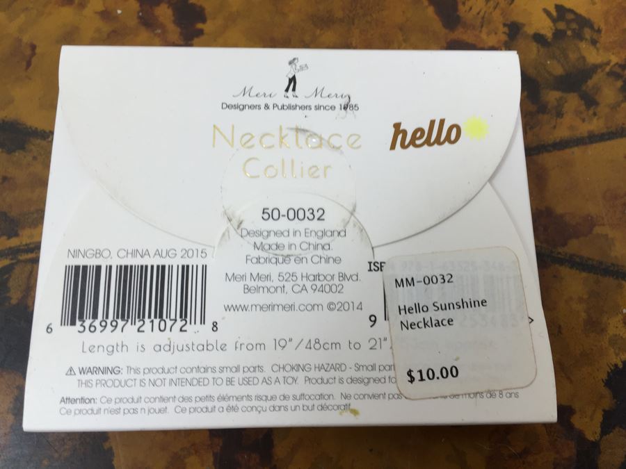 JUST ADDED - (12) NEW Meri Meri Necklaces Hello, Yay, Rainbow, Sailboat, BFF Retails $120 [Photo 15]