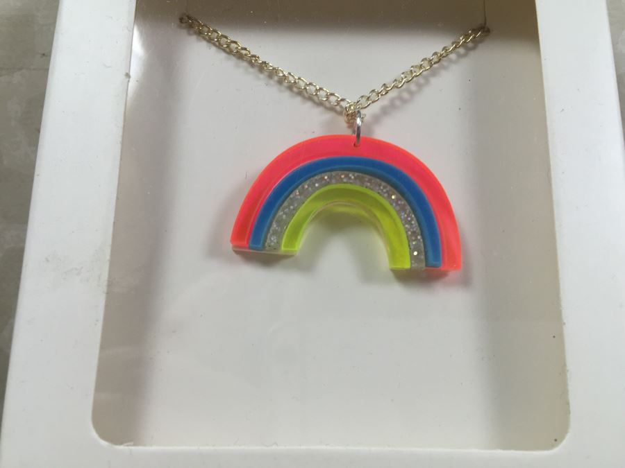 JUST ADDED - (12) NEW Meri Meri Necklaces Hello, Yay, Rainbow, Sailboat, BFF Retails $120 [Photo 4]
