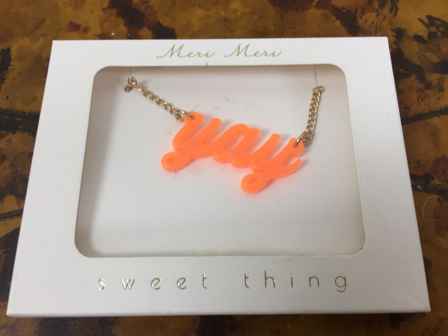 JUST ADDED - (12) NEW Meri Meri Necklaces Hello, Yay, Rainbow, Sailboat, BFF Retails $120 [Photo 10]
