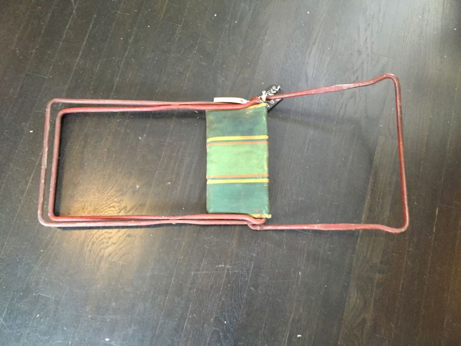 JUST ADDED - Vintage Metal Folding Canvas Print Seat Chair [Photo 5]