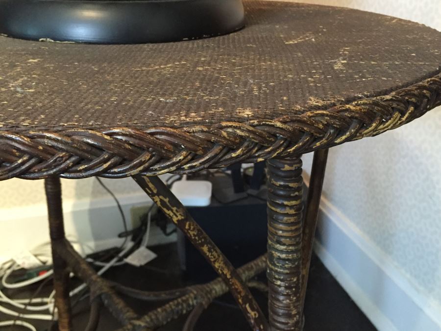 JUST ADDED - Vintage Wicker 29' Round Table [Photo 4]