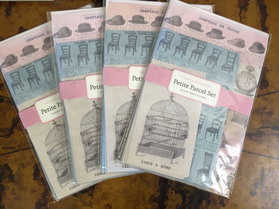 JUST ADDED - Canvas Shopping Bag Lot Filled With New Product Including Notecards, Cards, Gift Tags, Petite Parcel Sets, Desk Name Plate, Keychains - See Photos [Photo 7]