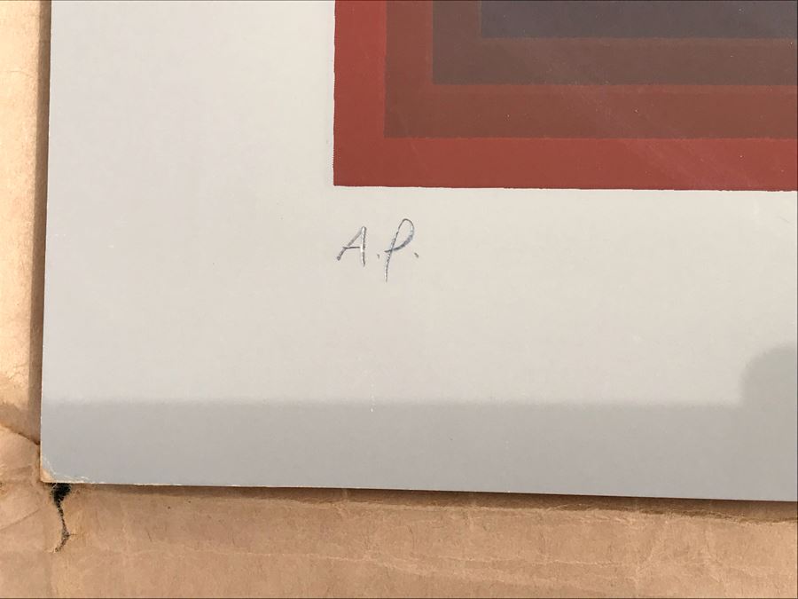 JUST ADDED - Hand Signed A.P. Artist Proof Geometric Print 26' X 26' [Photo 3]