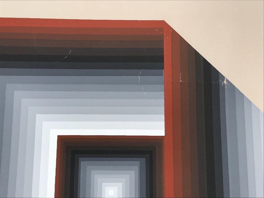 JUST ADDED - Hand Signed A.P. Artist Proof Geometric Print 26' X 26' [Photo 7]