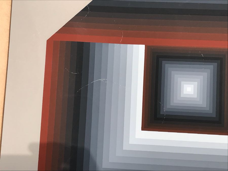 JUST ADDED - Hand Signed A.P. Artist Proof Geometric Print 26' X 26' [Photo 6]