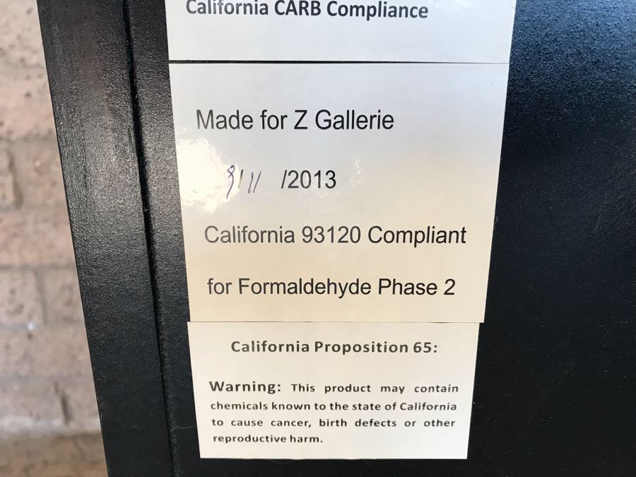 Z Gallerie Pair Of Nightstands With Mirrored Tops (Note That Inside One Drawer Paint Has Peeled) [Photo 14]