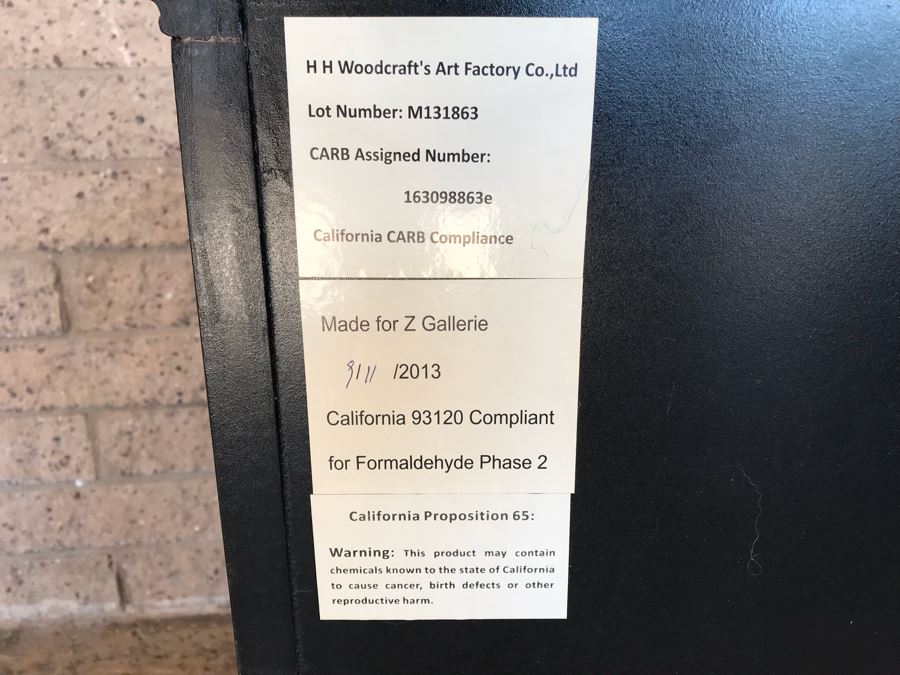 Z Gallerie Pair Of Nightstands With Mirrored Tops (Note That Inside One Drawer Paint Has Peeled) [Photo 13]