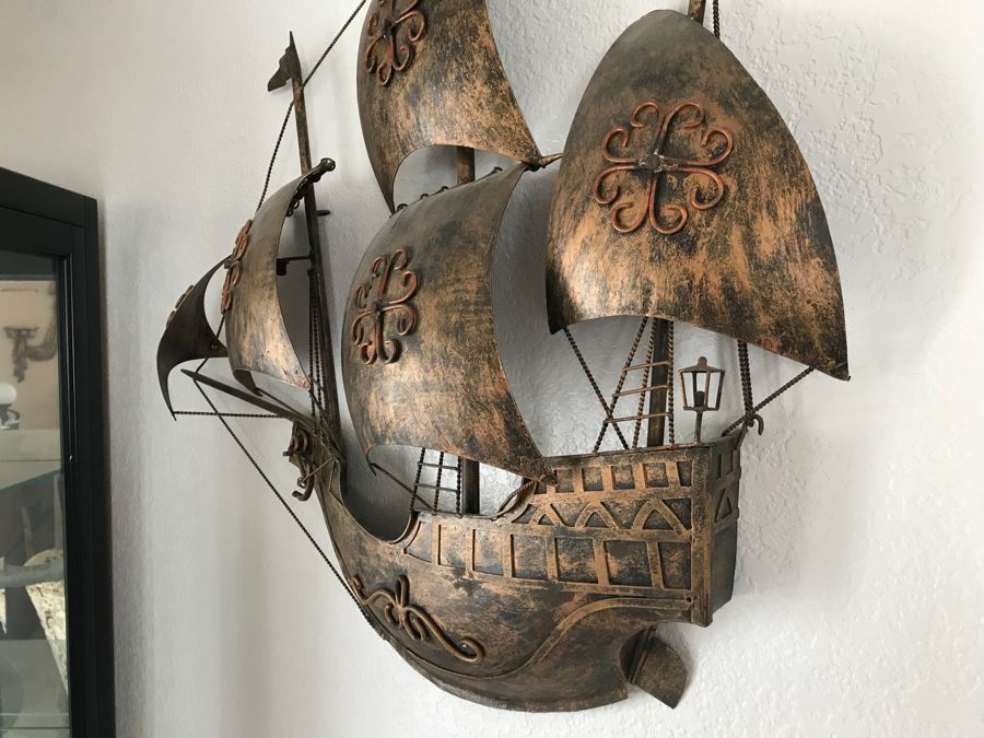 Vintage Metal Ship Wall Art Made In Spain [Photo 7]