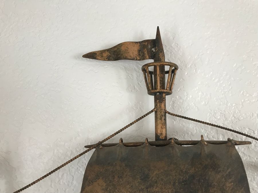 Vintage Metal Ship Wall Art Made In Spain [Photo 5]