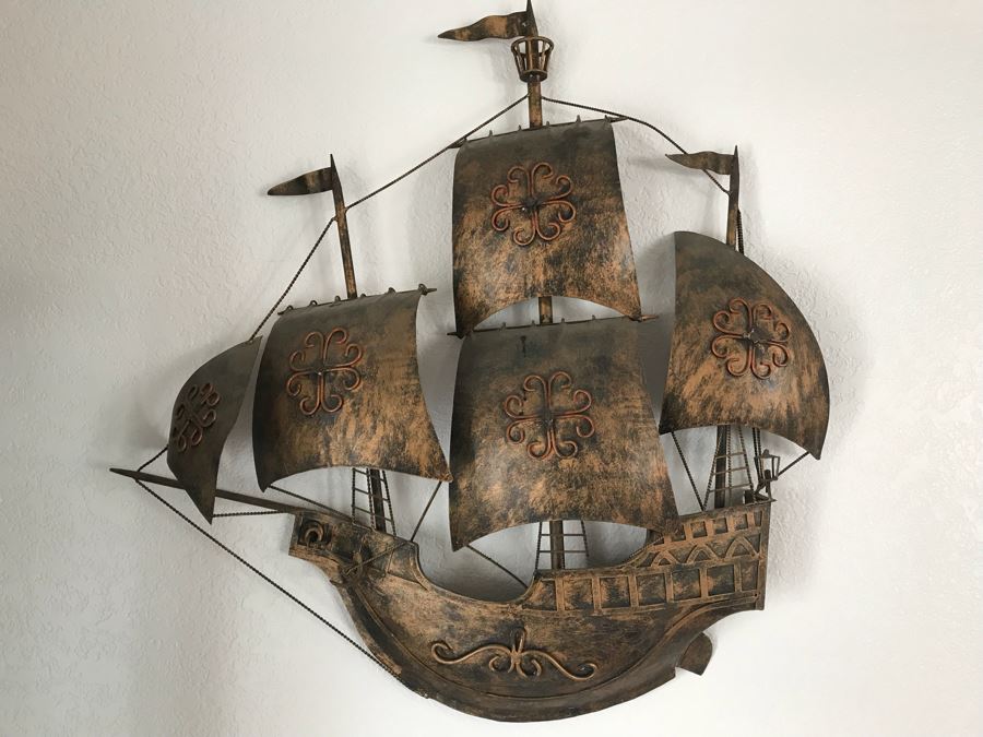 Vintage Metal Ship Wall Art Made In Spain [Photo 1]