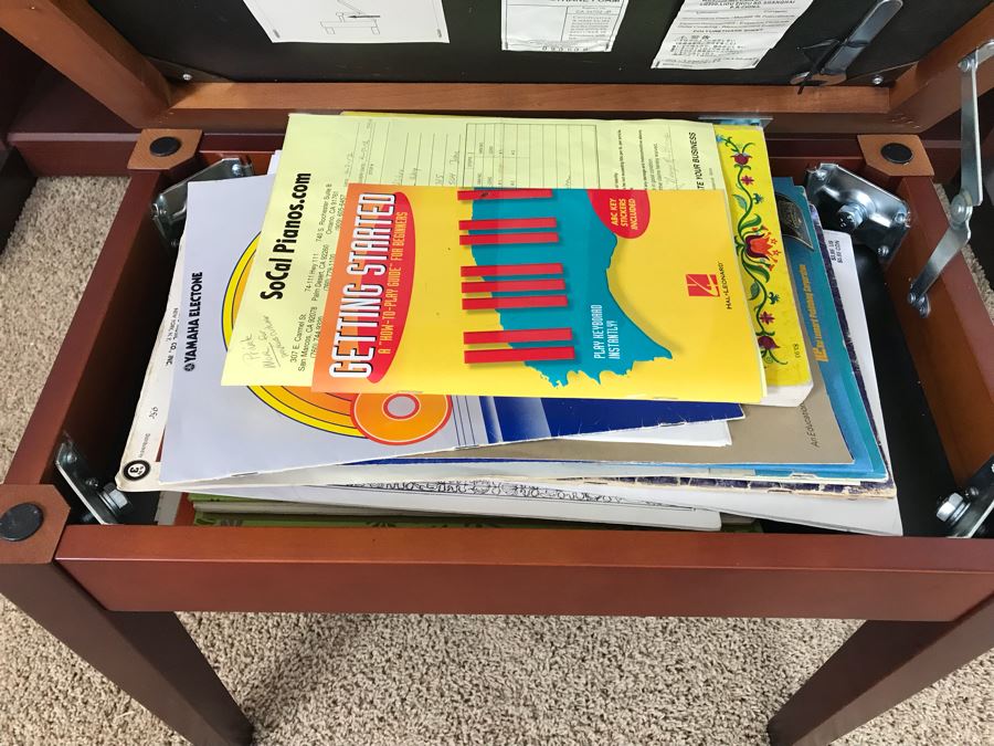 KAWAI Digital Concert Performer Piano Model CP137M With Bench, Seth Thomas Metronome And Sheet Music Books Estimate $2,000 [Photo 20]