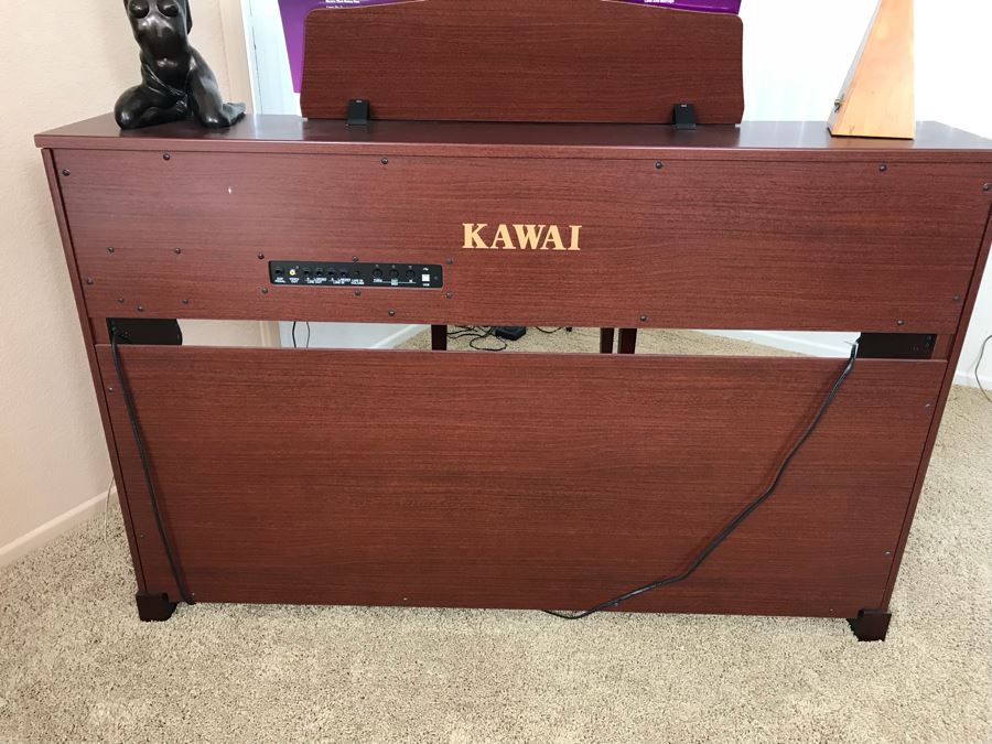 KAWAI Digital Concert Performer Piano Model CP137M With Bench, Seth Thomas Metronome And Sheet Music Books Estimate $2,000 [Photo 2]