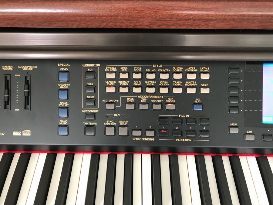 KAWAI Digital Concert Performer Piano Model CP137M With Bench, Seth Thomas Metronome And Sheet Music Books Estimate $2,000 [Photo 6]