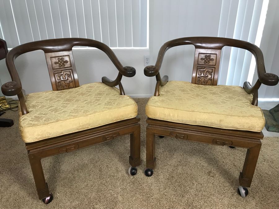 Pair Of Chinese Armchairs With Casters [Photo 5]