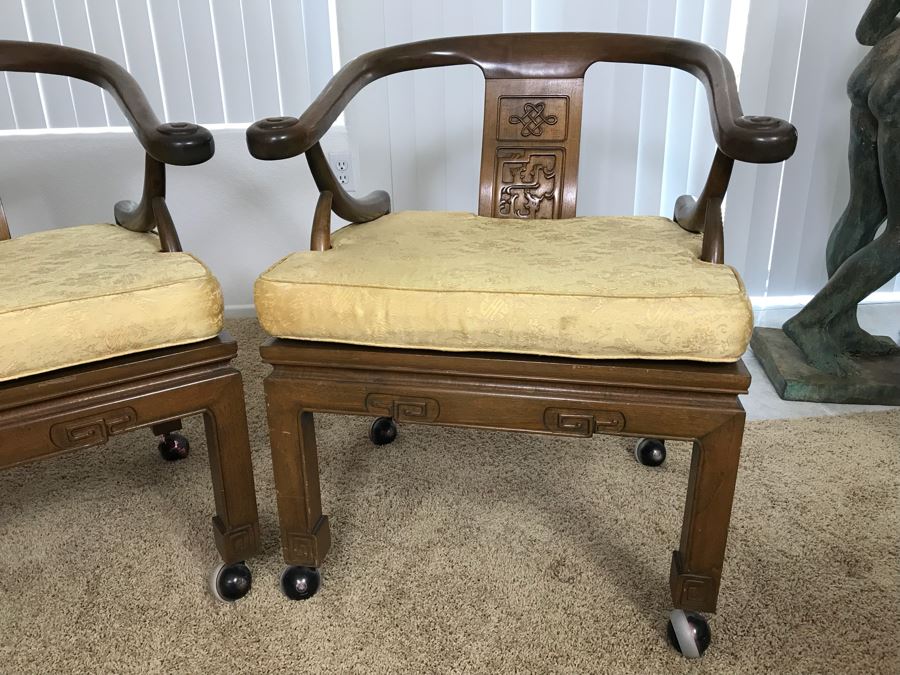 Pair Of Chinese Armchairs With Casters [Photo 3]