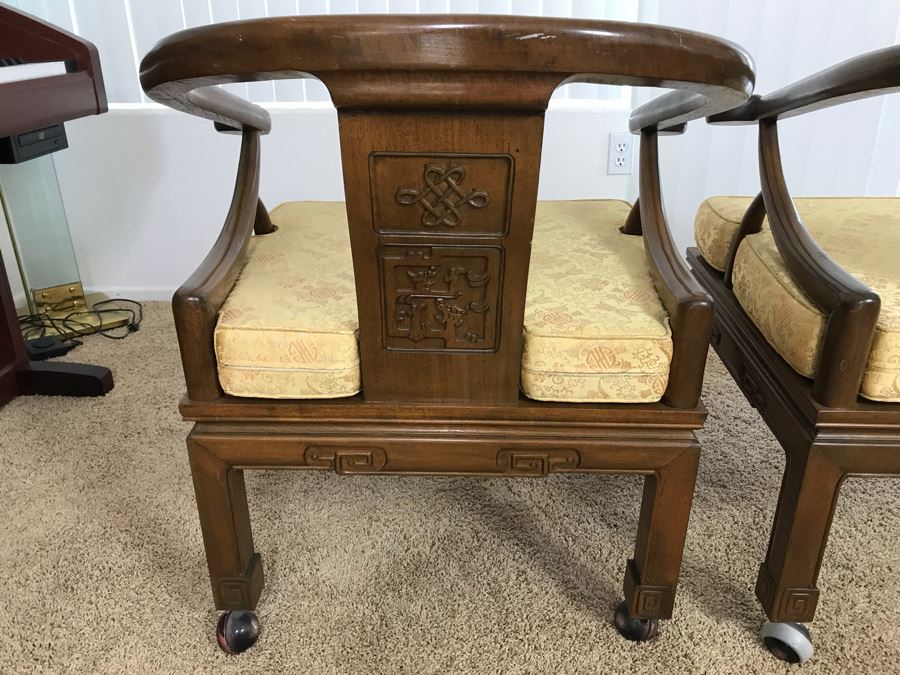 Pair Of Chinese Armchairs With Casters [Photo 13]