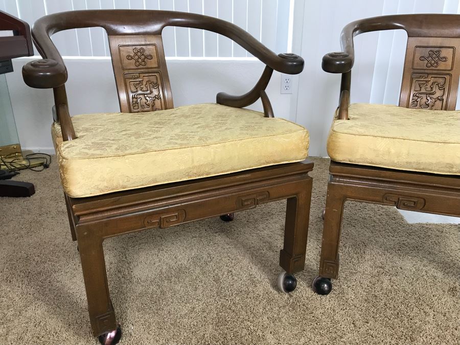 Pair Of Chinese Armchairs With Casters [Photo 4]