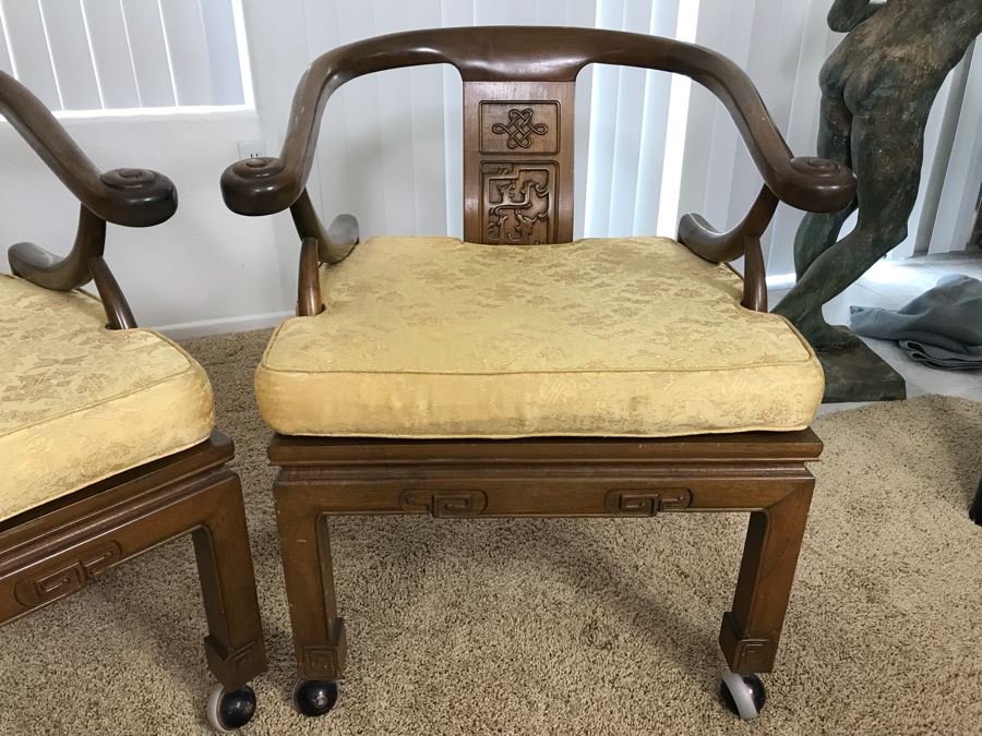 Pair Of Chinese Armchairs With Casters [Photo 6]