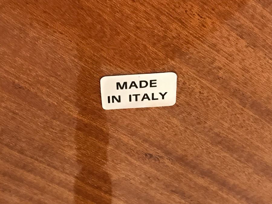 Stunning Vintage Italian Inlaid Marquetry Wood Serving Bar Tea Cart Drop Leaf [Photo 12]