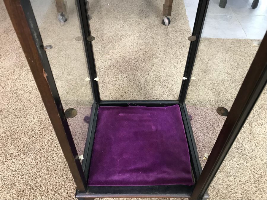 Vintage Glass Display Cabinet With Hinged Lockable Top Door (No Key) And Lower Display Cabinet (Accomodates Glass Shelving Below) [Photo 20]