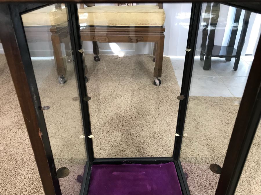 Vintage Glass Display Cabinet With Hinged Lockable Top Door (No Key) And Lower Display Cabinet (Accomodates Glass Shelving Below) [Photo 19]