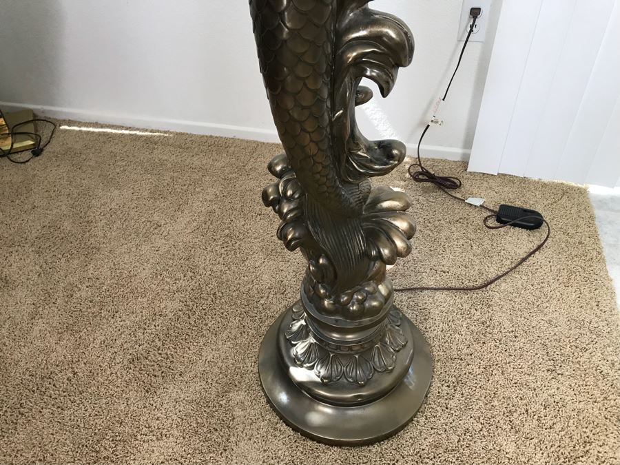 Silver Resin Mermaid Standing Floor Lamp [Photo 7]