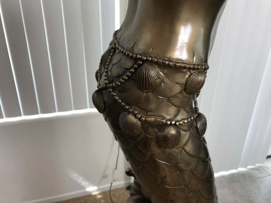 Silver Resin Mermaid Standing Floor Lamp [Photo 11]