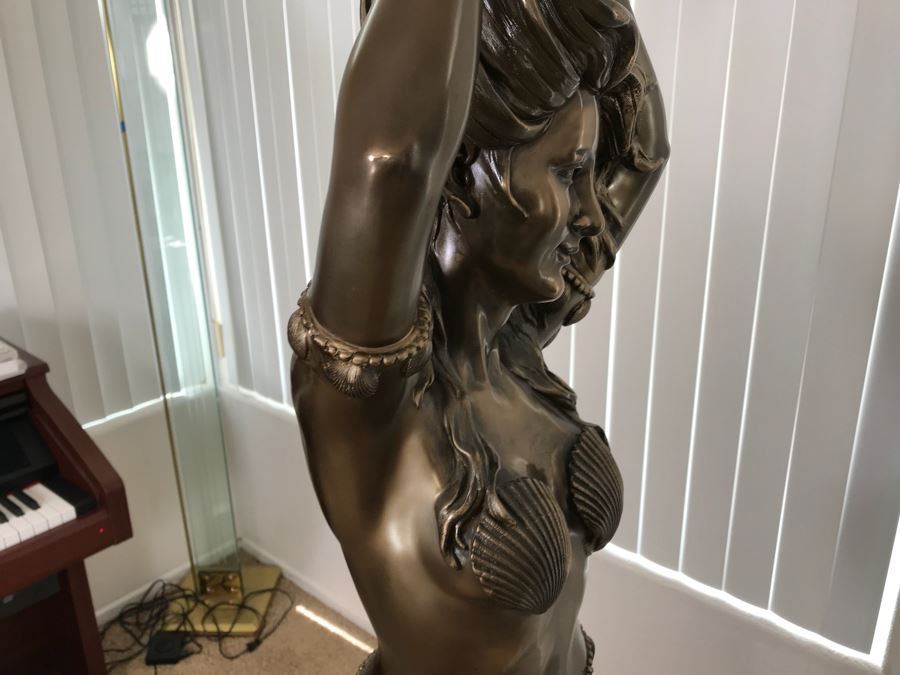 Silver Resin Mermaid Standing Floor Lamp [Photo 12]