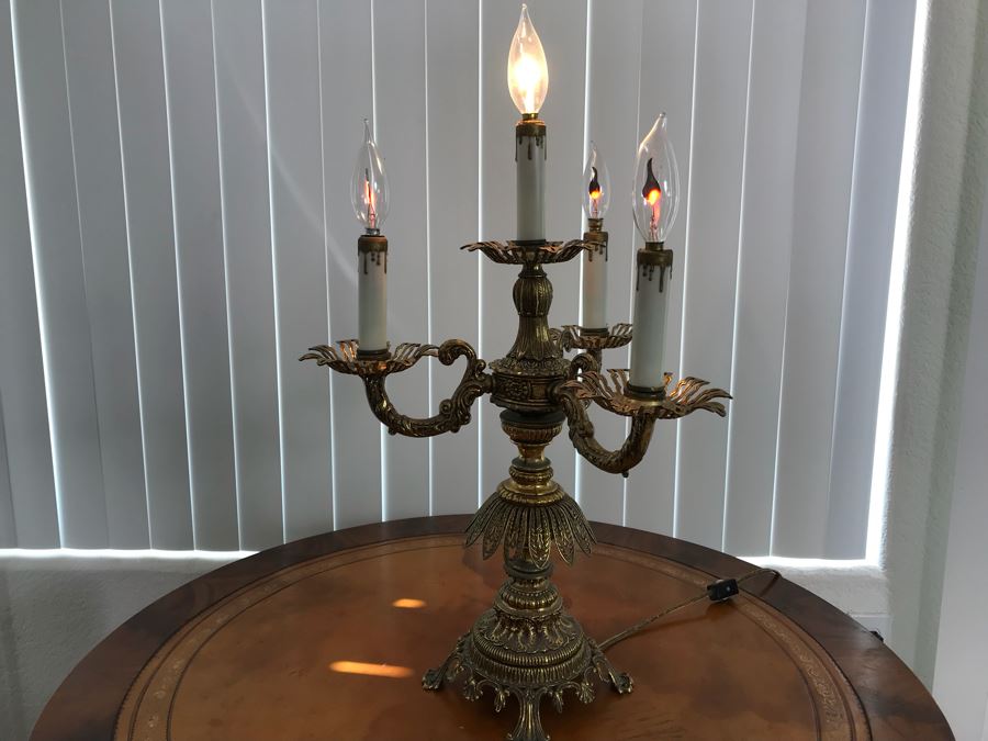 Vintage Mid-Century 4-Light Table Lamp By L&L WMC [Photo 3]