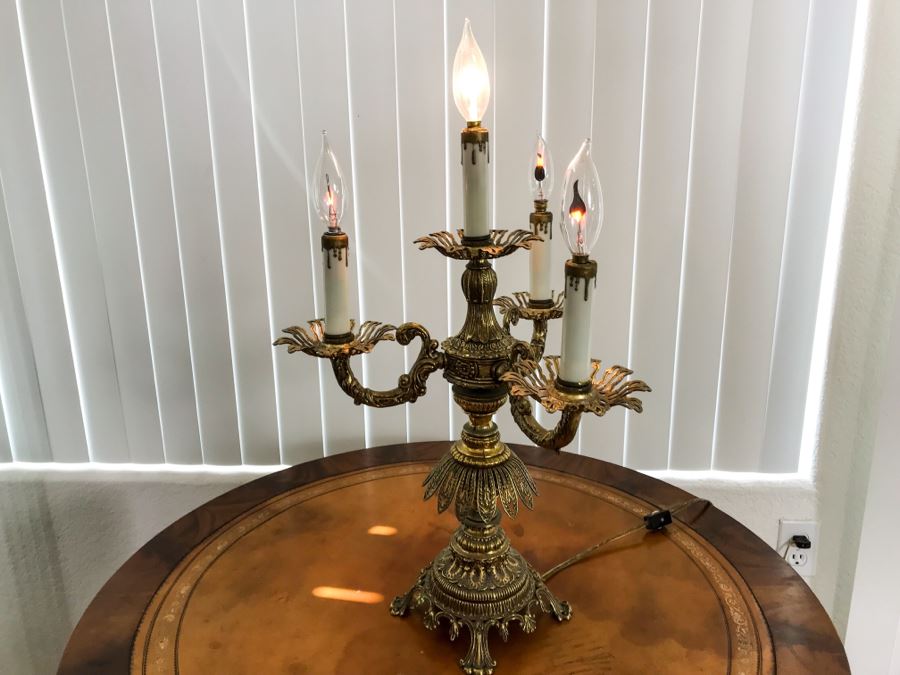 Vintage Mid-Century 4-Light Table Lamp By L&L WMC [Photo 1]