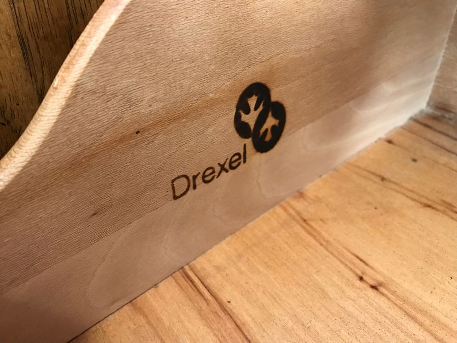 Drexel Wooden China Display Cabinet With Brass Hardware [Photo 2]