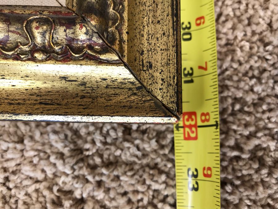 Original German Oil Painting By Waldeck Of Horses Running Through Woods 36' X 32' [Photo 19]