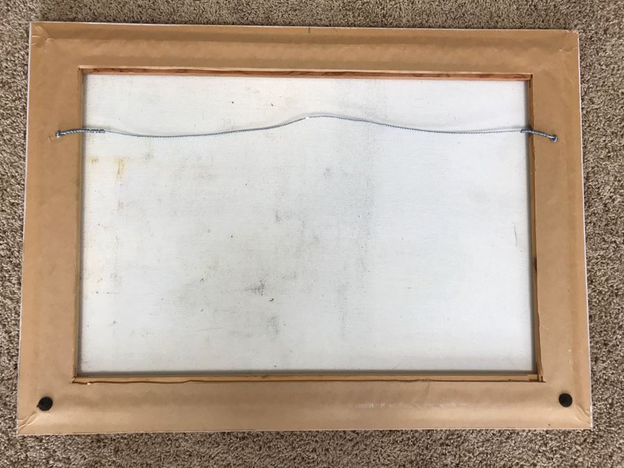 Original Oil Painting Of Harbor Scene By Val 29' X 21' [Photo 9]