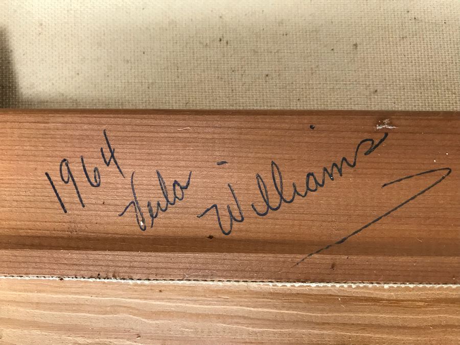 Original Mid-Century 1964 Oil Painting Of Ocean Scene Signed By Verla Williams 43' X 25' [Photo 12]