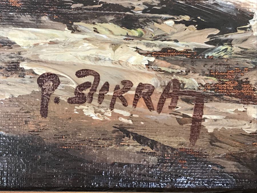 Original Oil Painting Seascape By P. Stirrat 29' X 24' [Photo 10]
