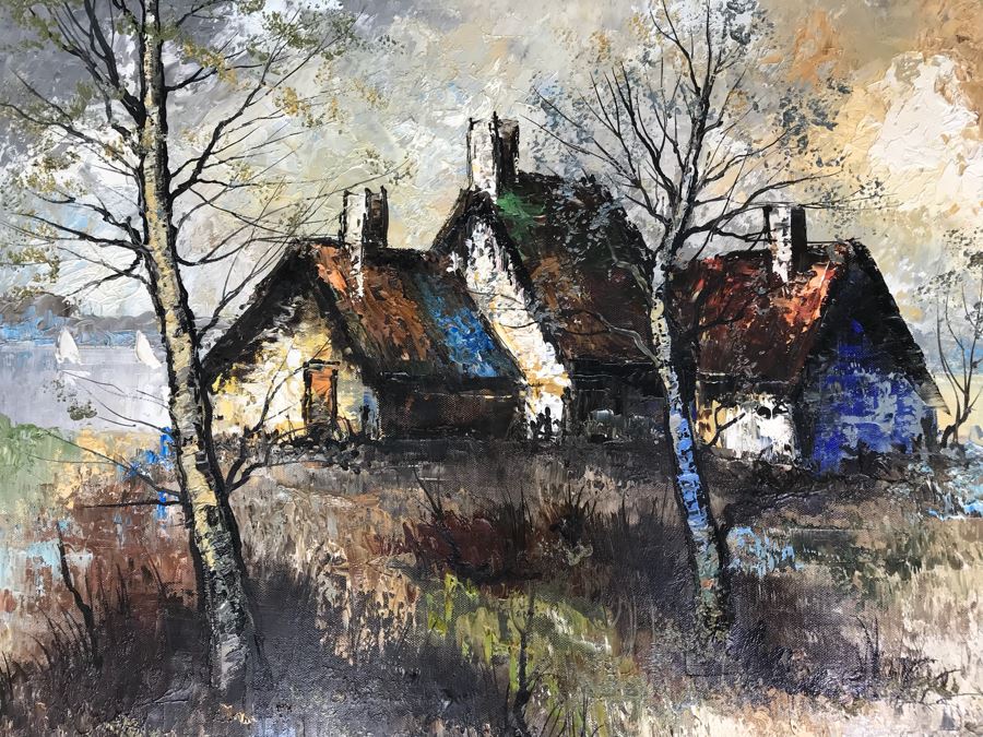 Original Landscape Oil Painting By Brasseur 41' X 21' [Photo 5]