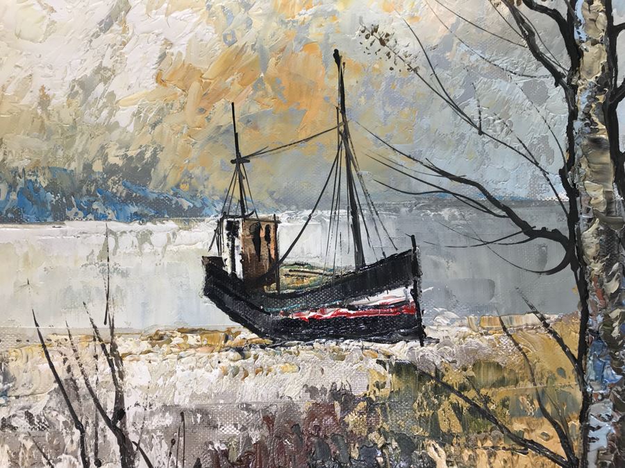 Original Landscape Oil Painting By Brasseur 41' X 21' [Photo 7]