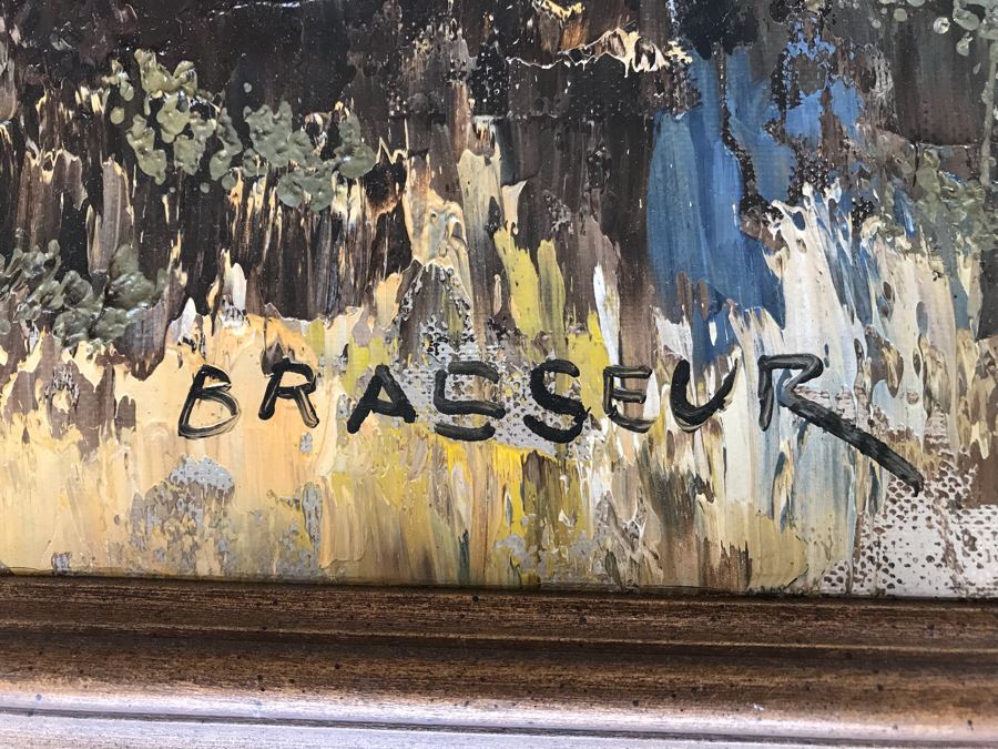 Original Landscape Oil Painting By Brasseur 41' X 21' [Photo 8]