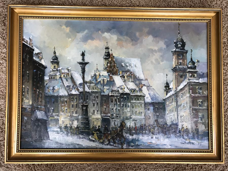 Original Impressionist Oil Painting By Warsaw, Poland Artist Piotr Rembielinski [Photo 2]